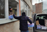 Ukraine Refugee Delivering Supplies