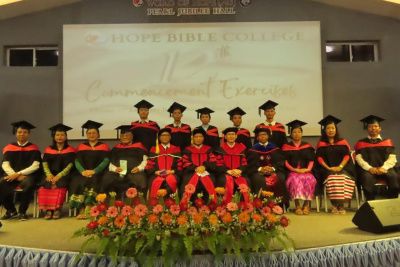 A class graduation ceremony photo.