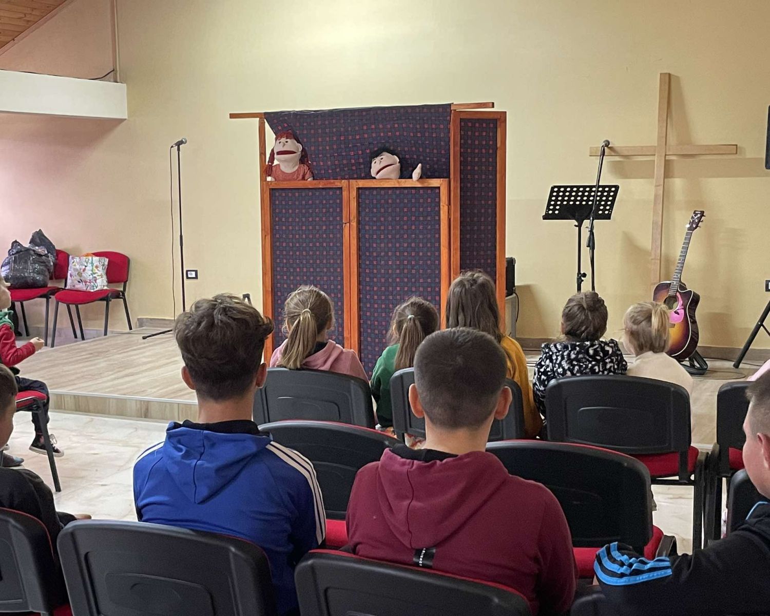 Puppets being used for a play