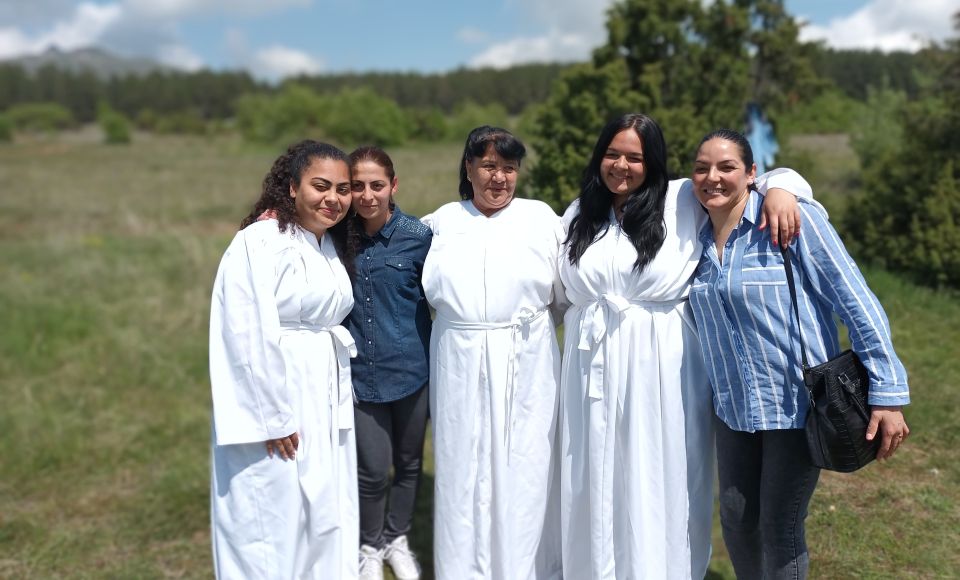 A group of young ministry women smiling at the camera